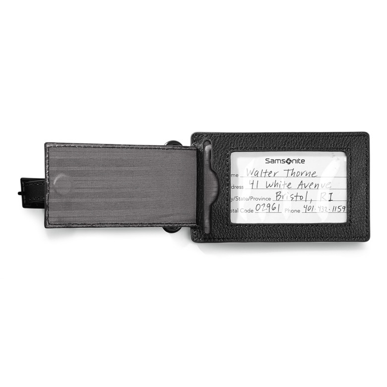 Samsonite Leather Luggage Tag Samsonite Leather Luggage Tag